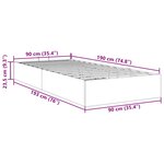 vidaXL Cadre de lit ottoman sans matelas marron 90x190 cm similicuir