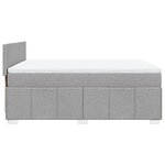vidaXL Sommier à lattes de lit avec matelas Gris clair 160x200cm Tissu