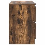 vidaXL Meuble TV chêne fumé 80x35x54 cm bois d'ingénierie
