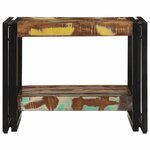 vidaXL Table basse multicolore 50x50x38 cm bois de récupération massif