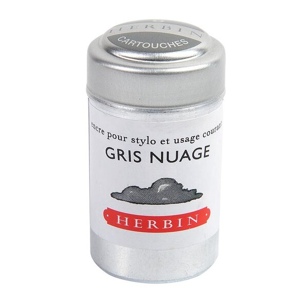 Boîte de 6 cartouches d'encre standard Gris nuage HERBIN