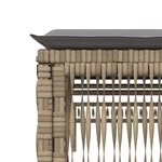 vidaXL Chaises longues lot de 2 avec table beige résine tressée