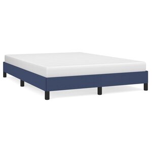 vidaXL Cadre de lit sans matelas bleu 140x190 cm tissu