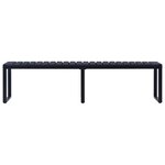 vidaXL Banc de jardin 180 cm Panneau PS Noir