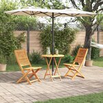 Set de bistro pliant 3 pièces en acacia
