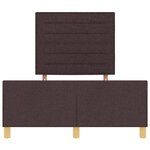 vidaXL Cadre de lit avec tête de lit Marron foncé 120 x 200 cm tissu