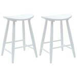 vidaXL Chaises de salle à manger 2 Pièces Blanc 46 x 37 x 63 cm