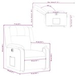 vidaXL Fauteuil inclinable électrique rouge similicuir