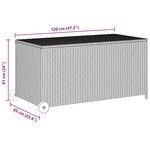 vidaXL Boîte de rangement de jardin noir 120x65x61 cm résine tressée