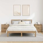 vidaXL Cabinet de chevet 2 Pièces chêne artisanal 45 x 39 x 50 cm