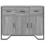 vidaXL Buffet sonoma gris 97x32 5x74 5 cm bois d'ingénierie