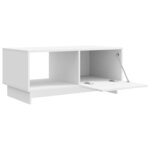 vidaXL Table basse Blanc brillant 90 x 50 x 40 cm Bois d'ingénierie