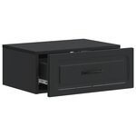 vidaXL Cabinet de chevet mural avec tiroir Noir 49 x 34 5 x 20 cm
