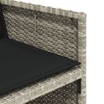 vidaXL Ensemble à manger de jardin et coussins 15 Pièces gris clair rotin