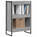 vidaXL Bibliothèque Gris Sonoma 80 x 30 x 155 cm Bois d'ingénierie