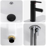 vidaXL Lavabo de salle de bains Noir Mat 42 x 40 x 16 5 cm métal