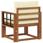 vidaXL Canapé d’extérieur Bois d'acacia massif et polyester Naturel