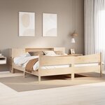 vidaXL Cadre de lit sans matelas 200x200 cm bois massif de pin