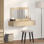 vidaXL Table de Maquillage Suspendue Chêne Sonoma 100x40x70 cm
