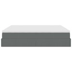 VidaXL Cadre de lit ottoman avec matelas gris foncé 160x200cm tissu