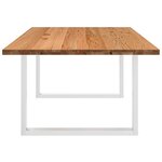 vidaXL Table à manger marron clair bois de chêne massif rectangulaire