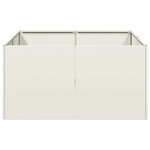 vidaXL Jardinière blanc 80x80x40 cm acier laminé à froid