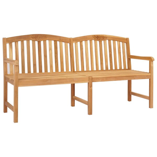 vidaXL Banc en Bois Sculpté en Rose 150 x 60 x 90 cm Naturel