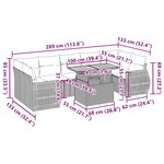 vidaXL Salon de jardin avec coussins 8 Pièces beige résine tressée