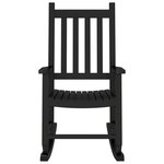vidaXL Chaises à bascule enfants lot de 2 noir bois de peuplier massif