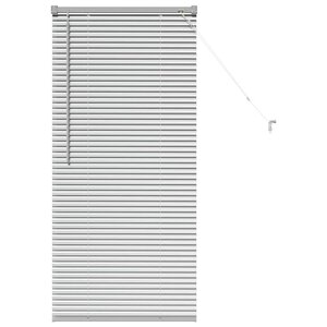 vidaXL Store de Fenêtre avec des rideaux Argent Aluminium