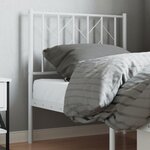 vidaXL Tête de lit métal blanc 75 cm