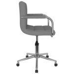 vidaXL Chaise pivotante de bureau Gris clair Tissu