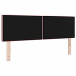 vidaXL Tête de lit LED avec des lumières à LED Rose 144 cm Polyester