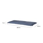 Madison coussin de banc panama 180x48 cm bleu saphir