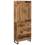 vidaXL Haut Armoire Bois ancien 69 5 x 34 x 180 cm Bois d'ingénierie