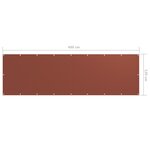 vidaXL Écran de balcon Terre cuite 120x400 cm Tissu Oxford