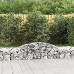 vidaXL Paniers à gabions arqués 17 Pièces 300x50x40/60 cm fer galvanisé