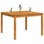 vidaXL Table à manger de jardin 110x110x75 cm bois d'acacia massif