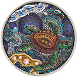 Monnaie TURTLE YAUNATI 2 Oz Argent 2$ Australia 2026