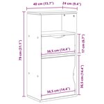 vidaXL Armoire latérale avec tiroir ODDA 40x24x79 cm bois massif pin