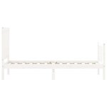 vidaXL Cadre de lit sans matelas blanc bois de pin massif