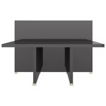Vidaxl table basse gris brillant 111 5x50x33 cm bois d'ingénierie