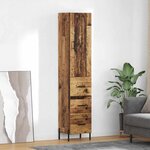 vidaXL Haut Armoire Bois Ancien 34 5 x 34 x 180 cm Bois d'ingénierie