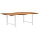 vidaXL Table à manger marron clair bois de chêne massif rectangulaire
