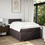 vidaXL Sommier à lattes de lit avec matelas Marron foncé 120x200 cm