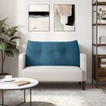 vidaXL Coussin de Dos Bleu 100 x 24 x 50 cm Velours