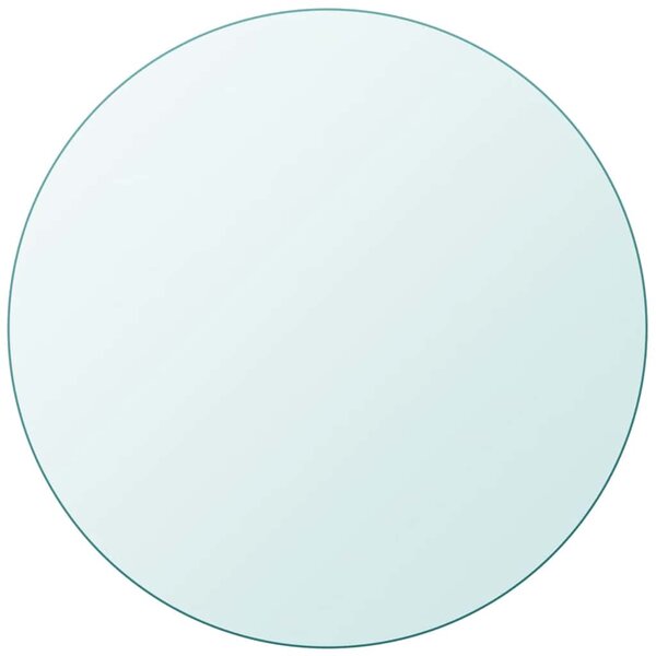 vidaXL Dessus de table ronde en verre trempé 800 mm