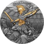 Pièce de monnaie en Argent 5 Dollars g 62.2 (2 oz) Millésime 2024 Legendary Warriors SPARTACUS