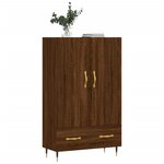 vidaXL Buffet haut chêne marron 69 5x31x115 cm bois d'ingénierie