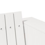 vidaXL Canapé de jardin 2 places 134x60x62 cm blanc en bois massif de pin
